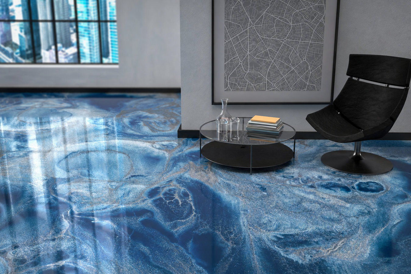 Metallic Epoxy Flooring in Plantation, FL
